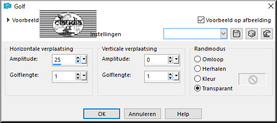 Effecten - Vervormingseffecten - Golf