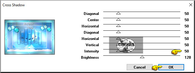 Effecten - Insteekfilters - Graphics Plus - Cross Shadow