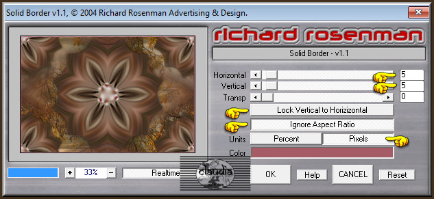 Effecten - Insteekfilters - Richard Rosenman - Solid Border 