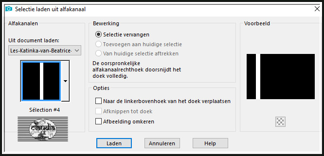 Selecties - Selectie laden/opslaan - Selectie laden uit alfakanaal : Sélection #4