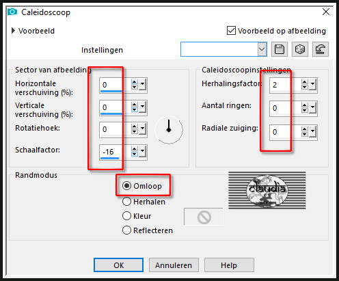 Effecten - Reflectie-effecten - Caleidoscoop 