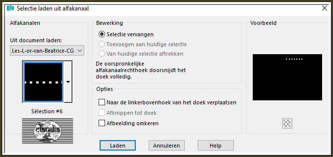 Selecties - Selectie laden/opslaan - Selectie laden uit alfakanaal : Sélection #6