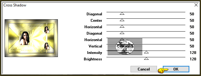 Effecten - Insteekfilters - Graphics Plus - Cross Shadow