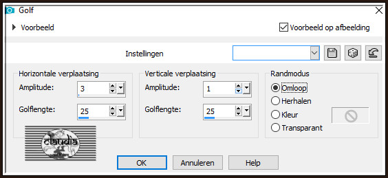 Effecten - Vervormingseffecten - Golf