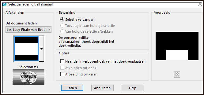 Selecties - Selectie laden/opslaan - Selectie laden uit alfakanaal : Sélection #3