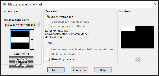 Selecties - Selectie laden/opslaan - Selectie laden uit alfakanaal : Sélection #3