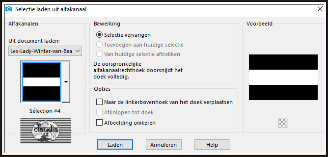 Selecties - Selectie laden/opslaan - Selectie laden uit alfakanaal : Sélection #4