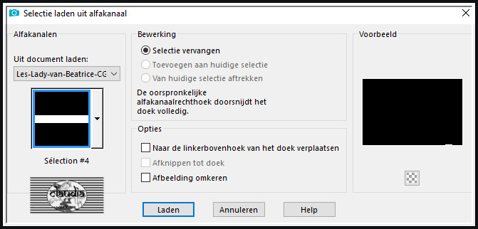 Selecties - Selectie laden/opslaan - Selectie laden uit alfakanaal : Sélection #4