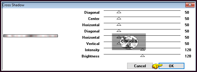 Effecten - Insteekfilters - Graphics Plus - Cross Shadow :