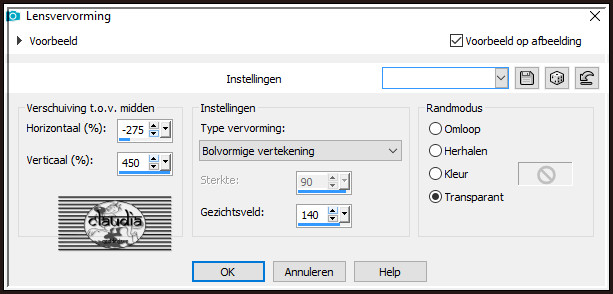 Effecten - Vervormingseffecten - Lensvervorming :