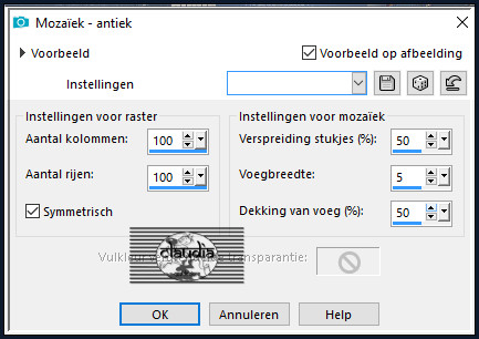 Effecten - Textuureffecten - Mozaïek - antiek