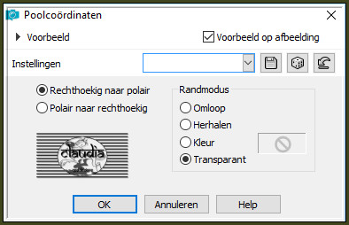 Effecten - Vervormingseffecten - Poolcoördinaten