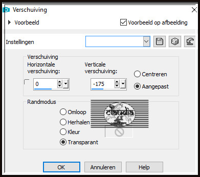 Effecten - Afbeeldingseffecten - Verschuiving :