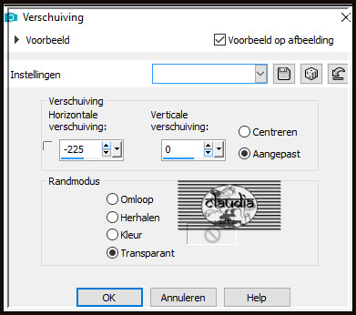 Effecten - Afbeeldingseffecten - Verschuiving :