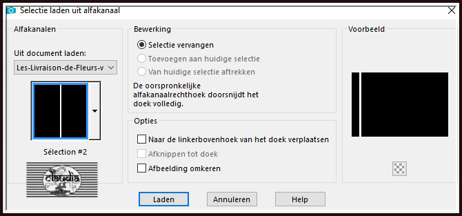 Selecties - Selectie laden/opslaan - Selectie laden uit alfkanaal : Sélection #2