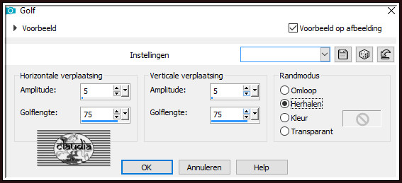 Effecten - Vervormingseffecten - Golf :