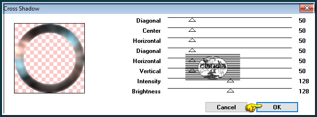 Effecten - Insteekfilters - Graphics Plus - Cross Shadow