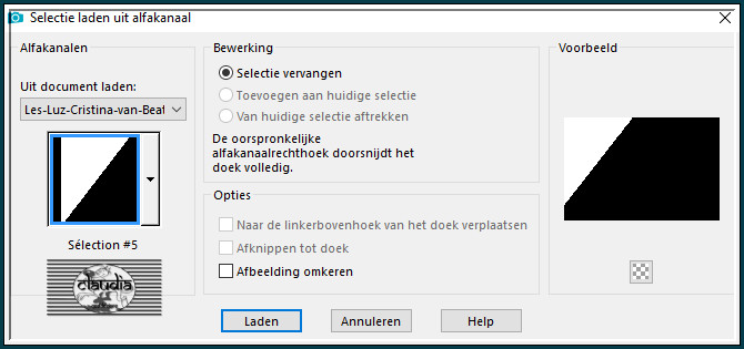 Selecties - Selectie laden/opslaan - Selectie laden vanaf schijf : Sélection #5