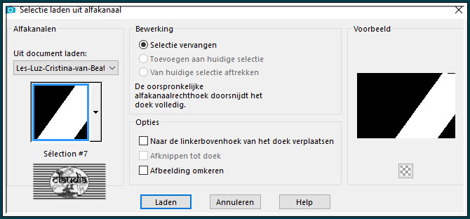 Selecties - Selectie laden/opslaan - Selectie laden vanaf schijf : Sélection #7