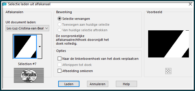 Selecties - Selectie laden/opslaan - Selectie laden vanaf schijf : Sélection #7