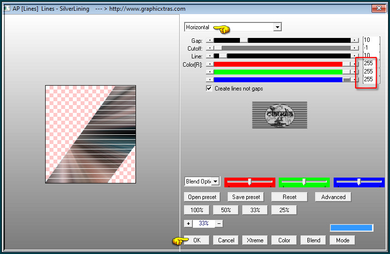 Effecten - Insteekfilters - AP [Lines] - Lines - SilverLining