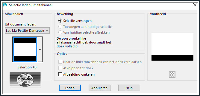 Selecties - Selectie laden/opslaan - Selectie laden uit alfakanaal : Sélection #3