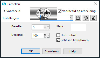 Effecten - Textuureffecten - Lamellen