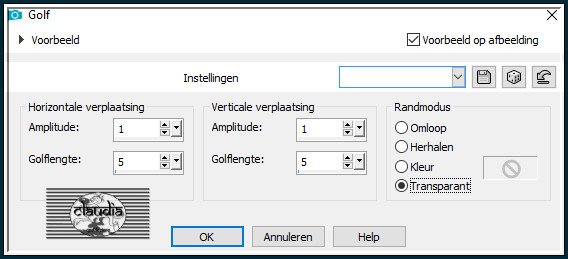 Effecten - Vervormingseffecten - Golf