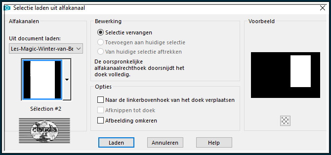 Selecties - Selectie laden/opslaan - Selectie laden uit alfakanaal : Sélection #2