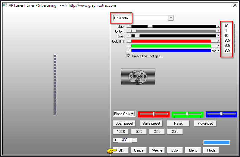 Effecten - Insteekfilters - Ap [Lines] - Lines - SilverLining 