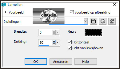 Effecten - Textuureffecten - Lamellen 