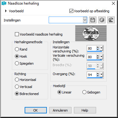 Effecten - Afbeeldingseffecten - Naadloze herhaling