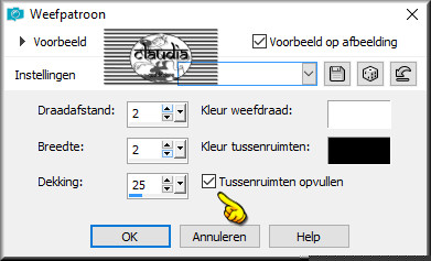 Effecten - Textuureffecten - Weefpatroon