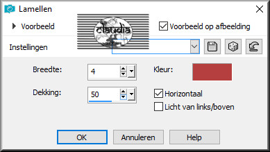 Effecten - Textuureffecten - Lamellen