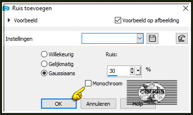 Aanpassen - Ruis toevoegen/verwijderen - Ruis toevoegen