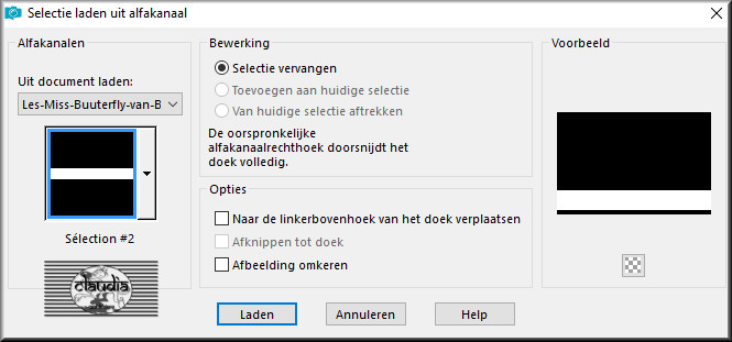 Selecties - Selectie laden/opslaan - Selectie laden uit alfakanaal : Sélection #2