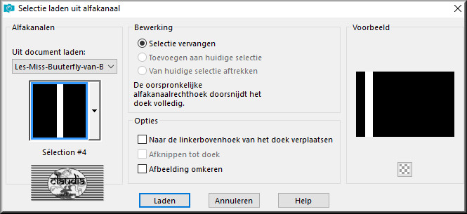 Selecties - Selectie laden/opslaan - Selectie laden uit alfakanaal : Sélection #4