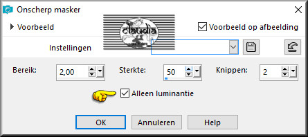 Aanpassen - Scherpte - Onscherp masker