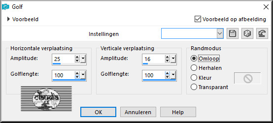 Effecten - Vervormingseffecten - Golf