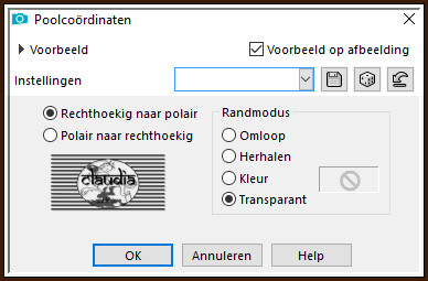 Effecten - Vervormingseffecten - Poolcoördinaten 