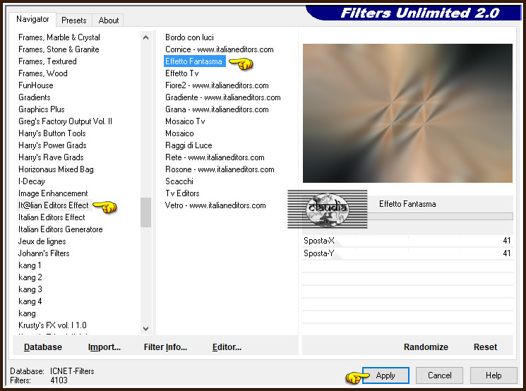 Effecten - Insteekfilters - <I.C.NET Software> - Filters Unlimited 2.0 - It@lian Editors Effect - Effetto Fantasma