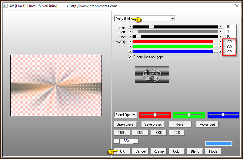 Effecten - Insteekfilters - AP [Lines] - Lines - SilverLining