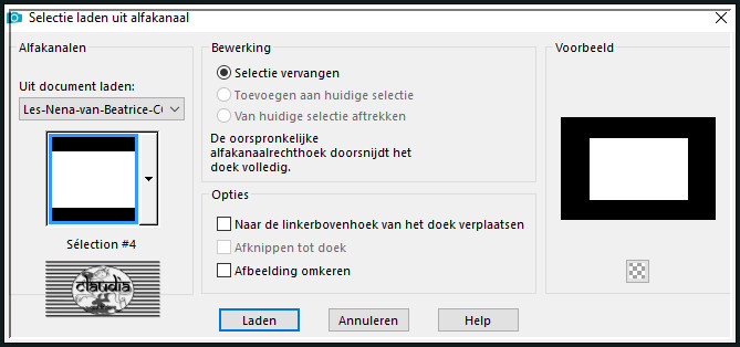 Selecties - Selectie laden/opslaan - Selectie laden uit alfakanaal : Sélection #4