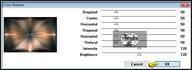 Effecten - Insteekfilters - Graphics Plus - Cross Shadow