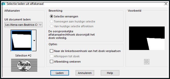 Selecties - Selectie laden/opslaan - Selectie laden uit alfakanaal : Sélection #2