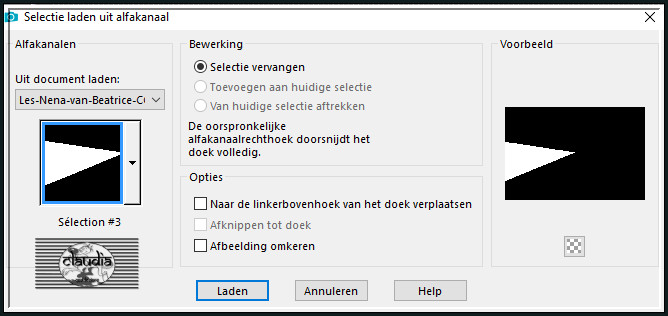 Selecties - Selectie laden/opslaan - Selectie laden uit alfakanaal : Sélection #3