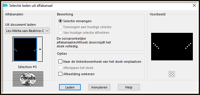 Selecties - Selectie laden/opslaan - Selectie laden uit alfakanaal : Sélection #3