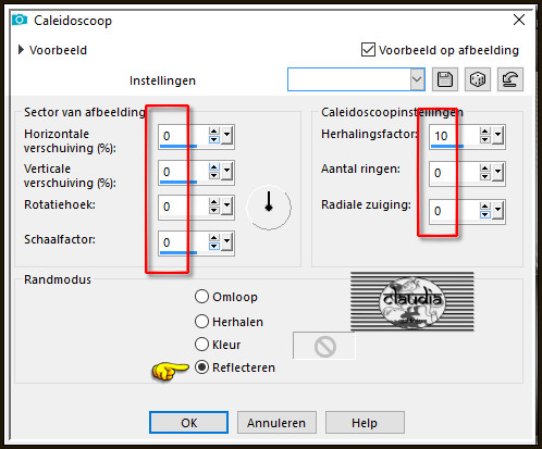 Effecten - Reflectie-effecten - Caleidoscoop