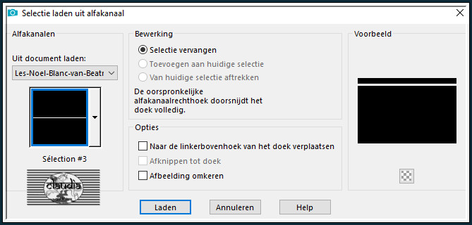 Selecties - Selectie laden/opslaan - Selectie laden uit alfakanaal : Sélection #3