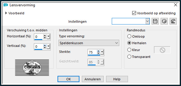 Effecten - Vervormingseffecten - Lensvervorming 